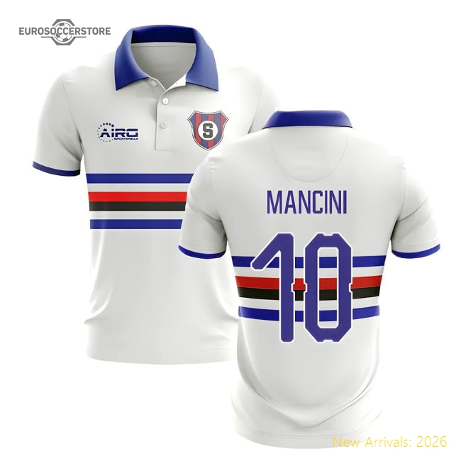 2025-2026 Sampdoria Away Concept Football Shirt (MANCINI 10)-Vantage Point Soccer