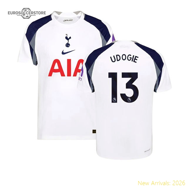 2025-2026 Tottenham Hotspur Authentic Home Shirt (Udogie 13)-Vantage Point Soccer