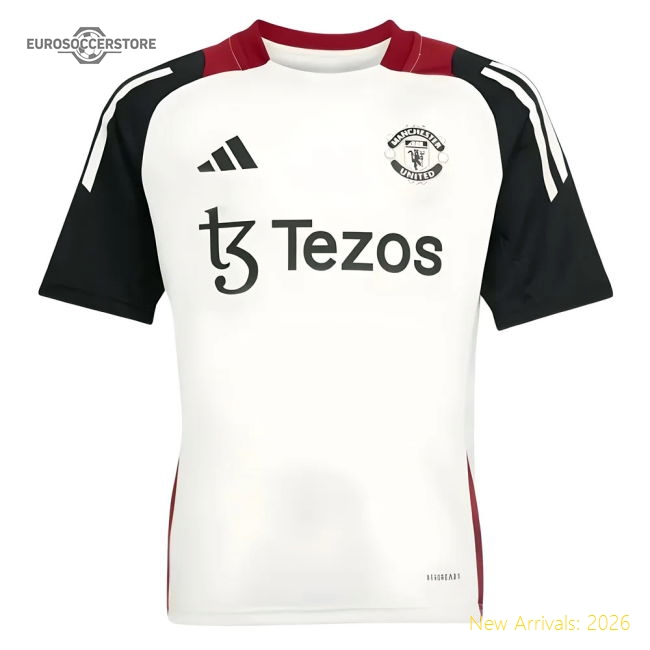 2024-2025 Man Utd Training Jersey (Off White) - Kids (Beckham 7)-Vantage Point Soccer