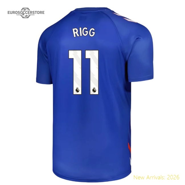 2025-2026 Sunderland Away Pre-Match Jersey (Blue) - Kids (Rigg 11)-Vantage Point Soccer