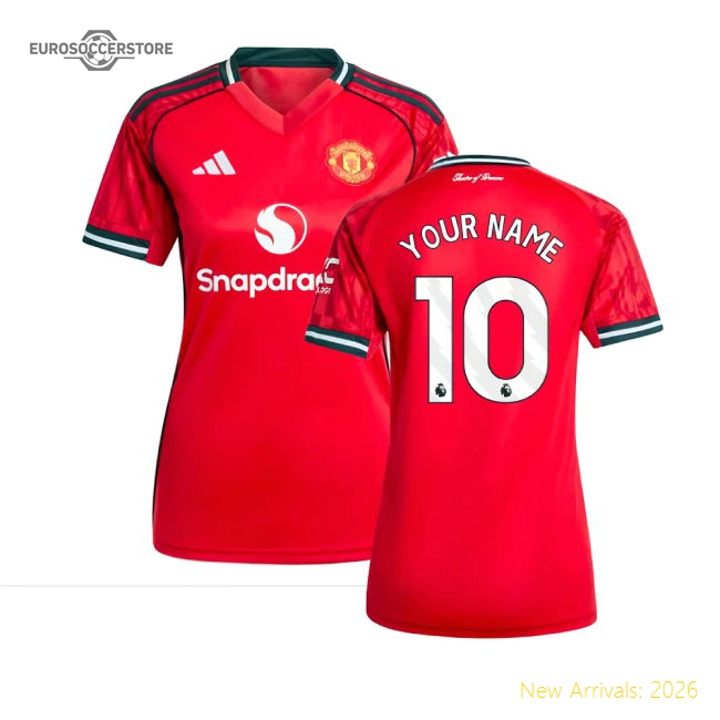 2025-2026 Man Utd Home Shirt (Womens) (Your Name)-Vantage Point Soccer