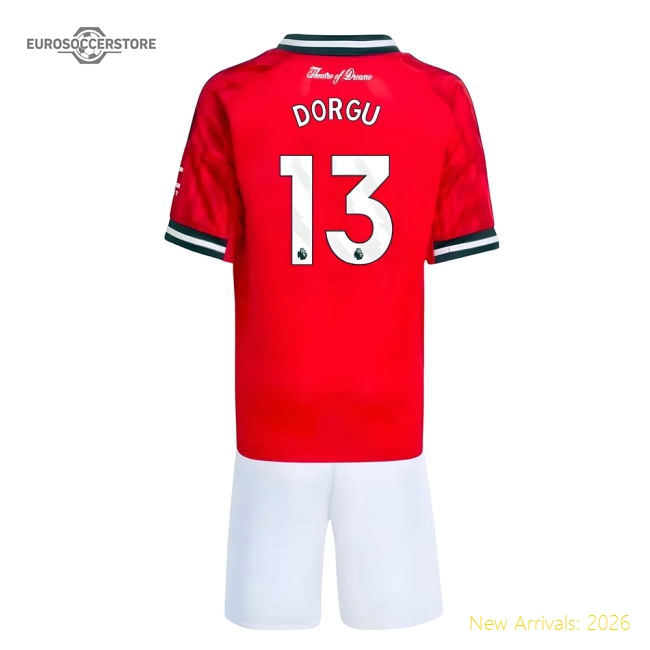 2025-2026 Man Utd Home Mini Kit (Dorgu 13)-Vantage Point Soccer