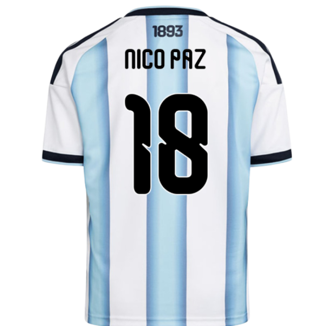2026-2027 Argentina Home Shirt (Kids) (Nico Paz 18)-Vantage Point Soccer
