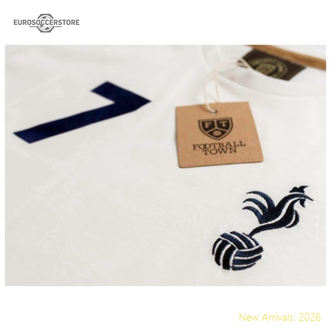 The Cockerel 7 White Home Retro Football T-Shirt-Vantage Point Soccer