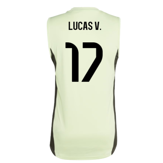 2025-2026 Real Madrid Sleeveless Training Jersey (Almost Lime) (Lucas V. 17)-Vantage Point Soccer