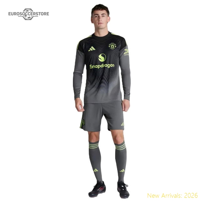 2025-2026 Man Utd Home Goalkeeper Shorts (Grey)-Vantage Point Soccer