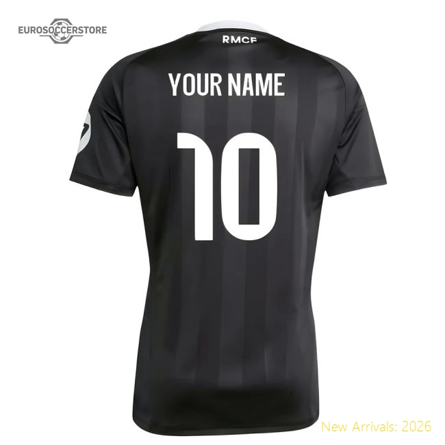 2025-2026 Real Madrid Third Goalkeeper Shirt (Black) (Your Name)-Vantage Point Soccer