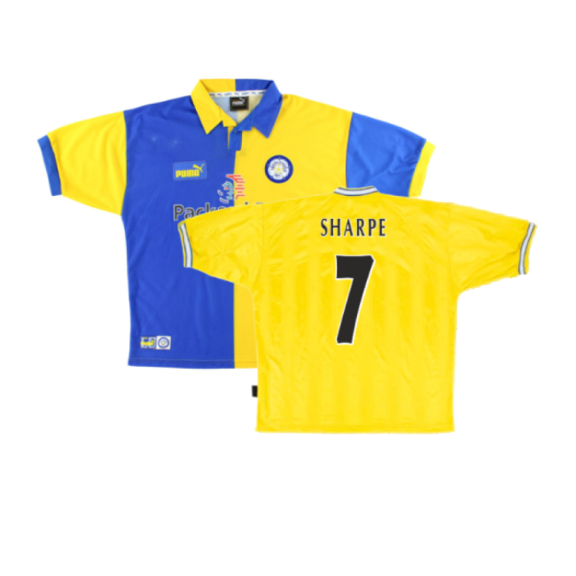 Leeds United 1997-99 Away Shirt (L) (Very Good) (Sharpe 7)-Vantage Point Soccer
