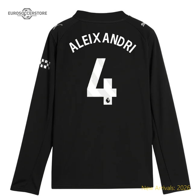 2025-2026 Man City Long Sleeve Away Shirt (Kids) (Aleixandri 4)-Vantage Point Soccer