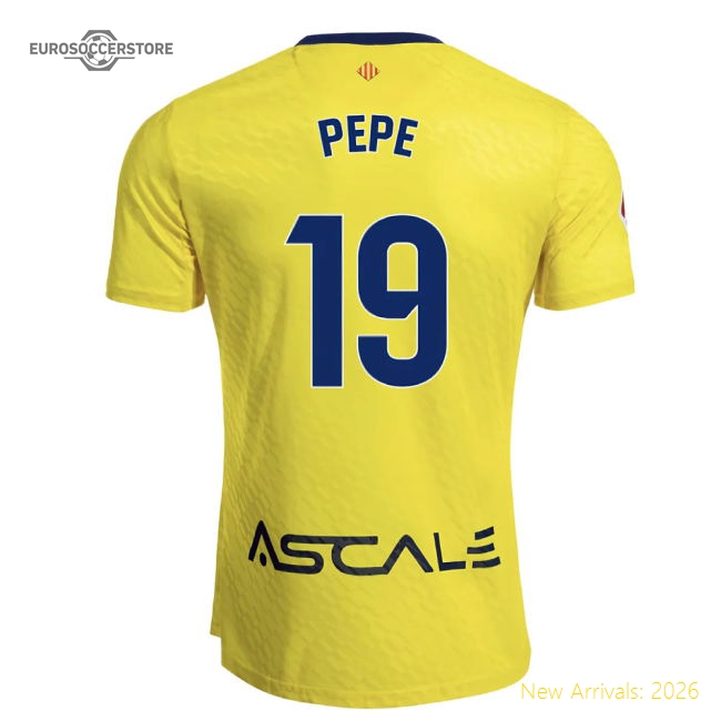 2025-2026 Villarreal Home Shirt (Pepe 19)-Vantage Point Soccer