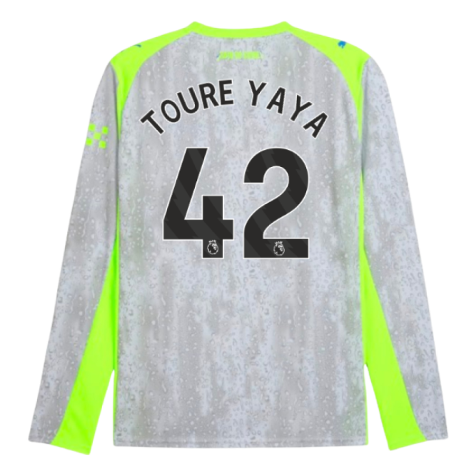 2025-2026 Man City Long Sleeve Third Shirt (Toure Yaya 42)-Vantage Point Soccer