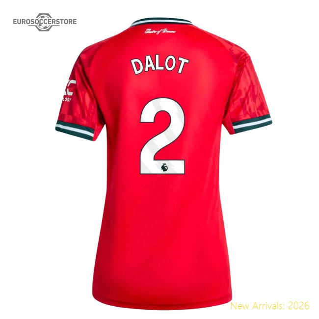 2025-2026 Man Utd Home Shirt (Womens) (Dalot 2)-Vantage Point Soccer