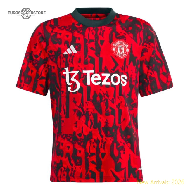 2023-2024 Man Utd Pre-Match Shirt (Red) - Kids-Vantage Point Soccer