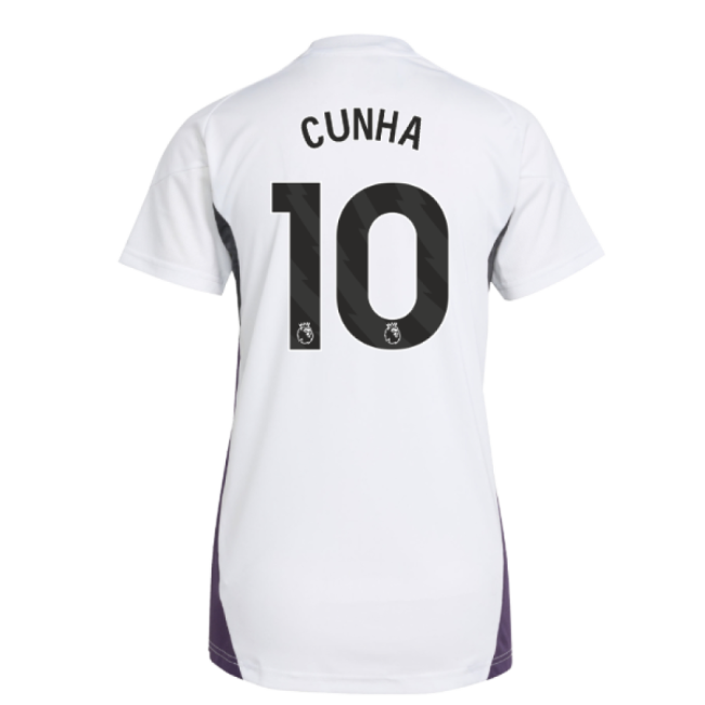 2025-2026 Man Utd Training Jersey (White) - Womens (Cunha 10)-Vantage Point Soccer