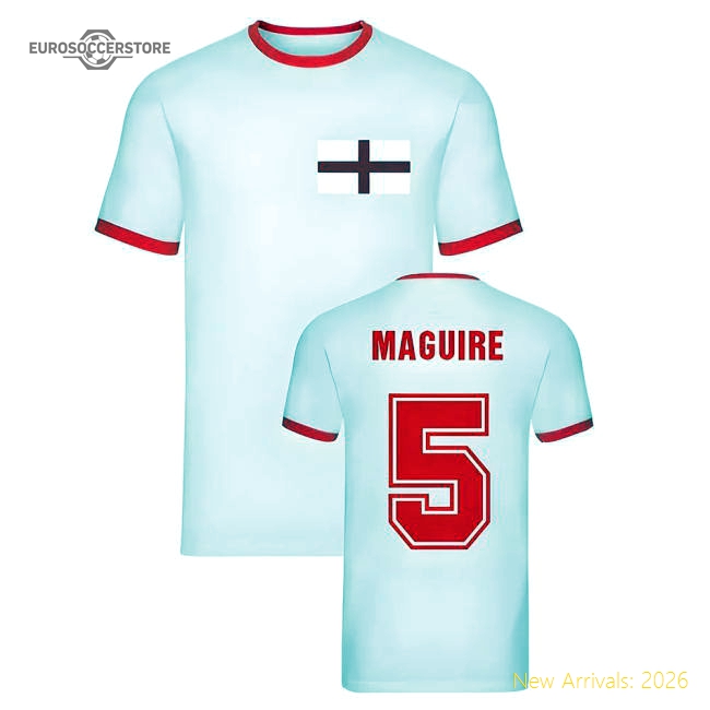 Harry Maguire England Ringer Tee (White)-Vantage Point Soccer