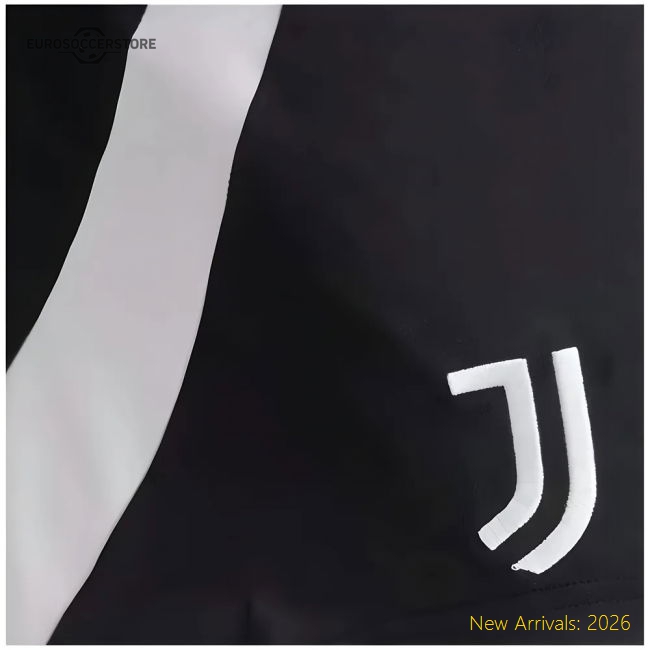 2024-2025 Juventus Home Shorts (Black)-Vantage Point Soccer