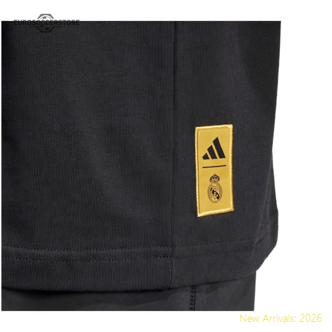 2024-2025 Real Madrid UCL Heavy Cotton Tee (Black)-Vantage Point Soccer