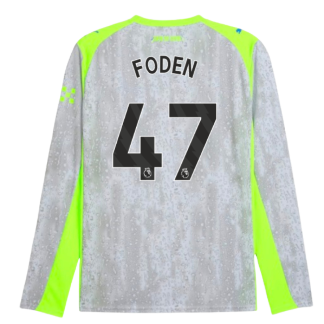 2025-2026 Man City Long Sleeve Third Shirt (Foden 47)-Vantage Point Soccer
