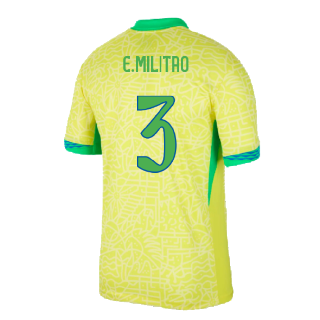 2024-2025 Brazil Home Dri-Fit ADV Match Shirt (E.Militao 3)-Vantage Point Soccer