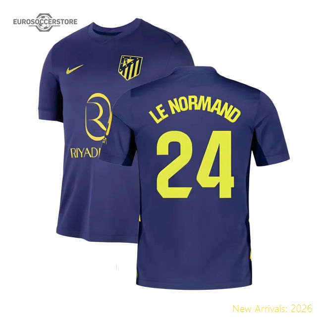 2025-2026 Atletico Madrid Away Shirt (Le Normand 24)-Vantage Point Soccer