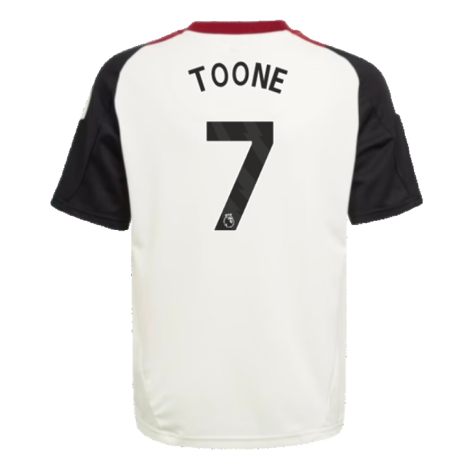 2024-2025 Man Utd Training Jersey (Off White) - Kids (Toone 7)-Vantage Point Soccer