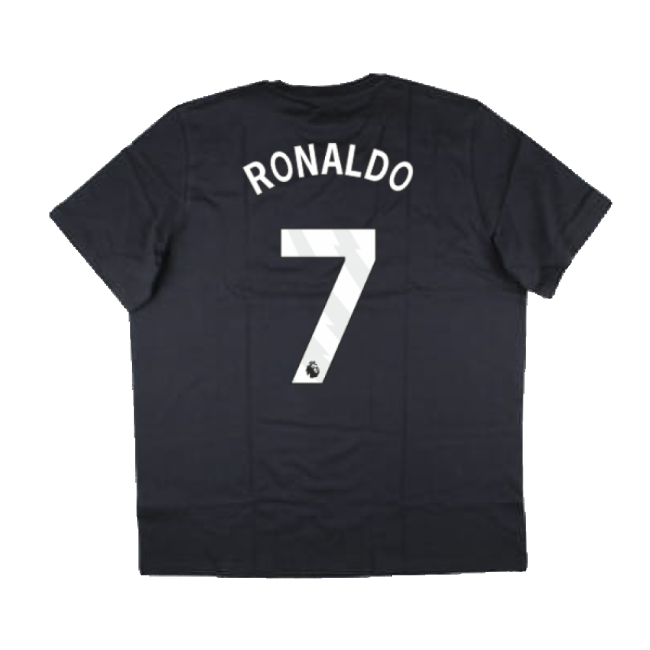 2024-2025 Man Utd Seasonal Graphic Tee (Night Grey) (Ronaldo 7)-Vantage Point Soccer