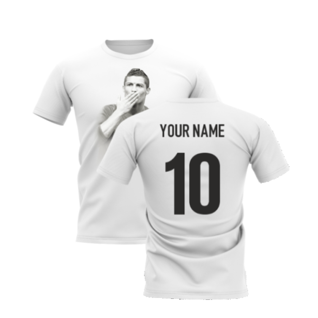 Cristiano Ronaldo Legend T-Shirt (White) (Your Name)-Vantage Point Soccer