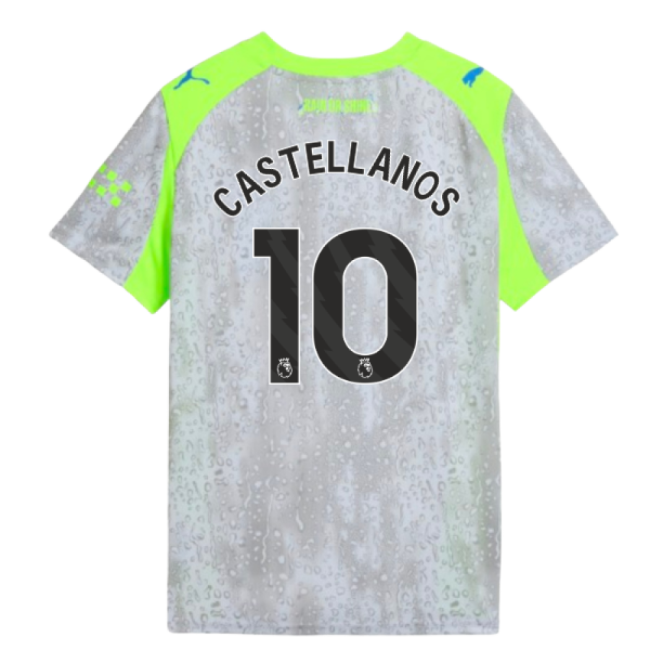 2025-2026 Man City Third Shirt (Kids) (Castellanos 10)-Vantage Point Soccer
