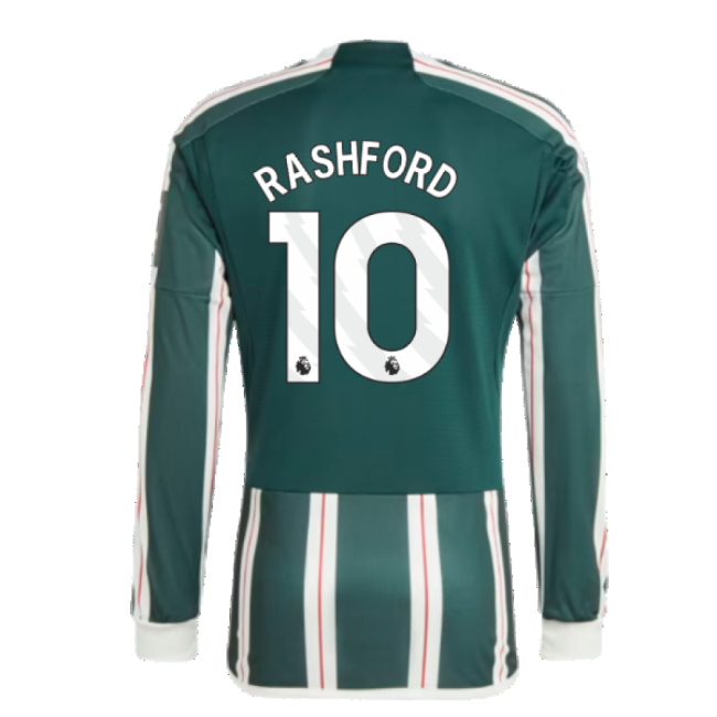 2023-2024 Man Utd Long Sleeve Away Shirt (Rashford 10)-Vantage Point Soccer
