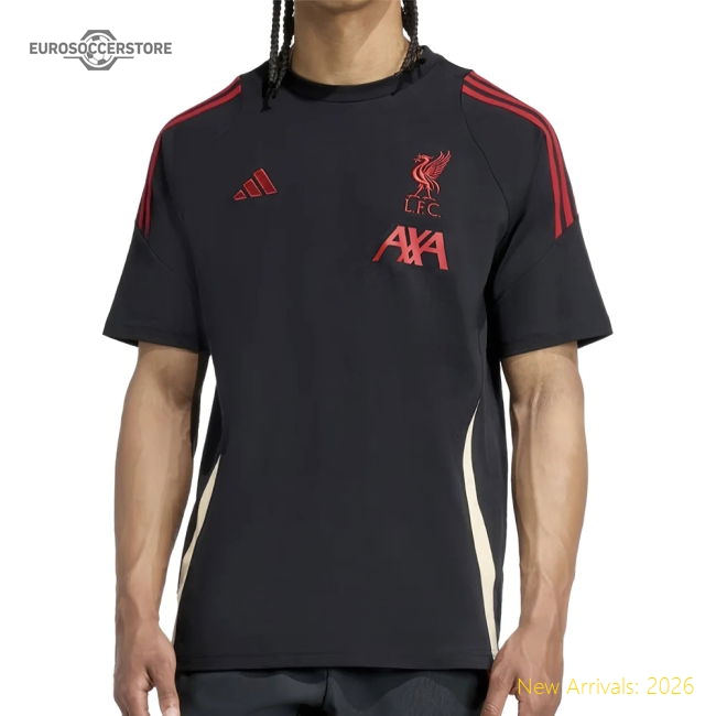 2025-2026 Liverpool Training Tee (Black) (Frimpong 30)-Vantage Point Soccer