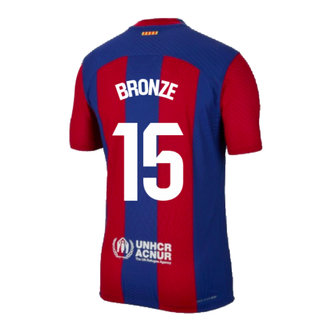 2023-2024 Barcelona Authentic Home Shirt (Bronze 15)-Vantage Point Soccer