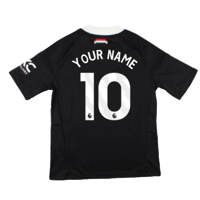 2024-2025 Man Utd Third Goalkeeper Shirt (Black) - Kids (Your Name)-Vantage Point Soccer