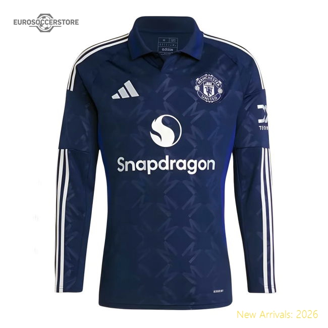 2024-2025 Man Utd Long Sleeve Away Shirt-Vantage Point Soccer
