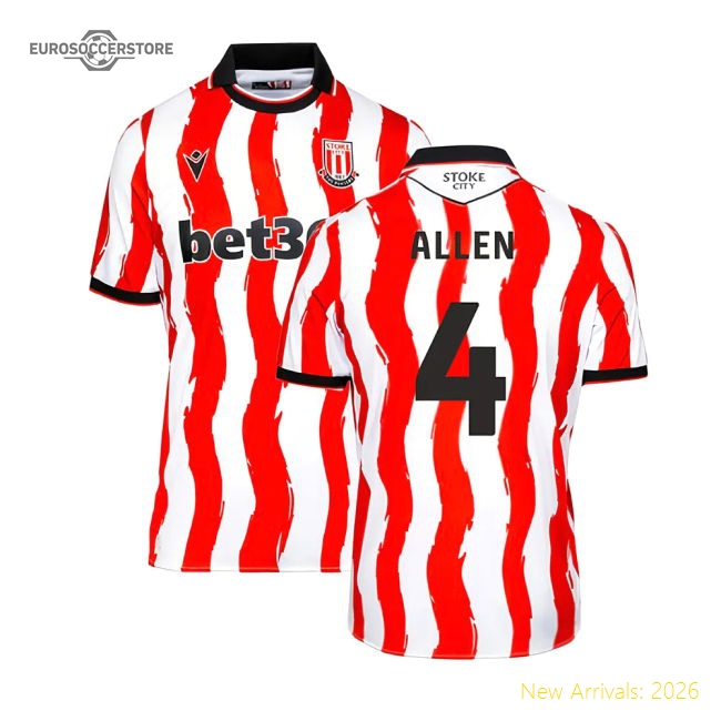 2025-2026 Stoke City Home Shirt (Allen 4)-Vantage Point Soccer