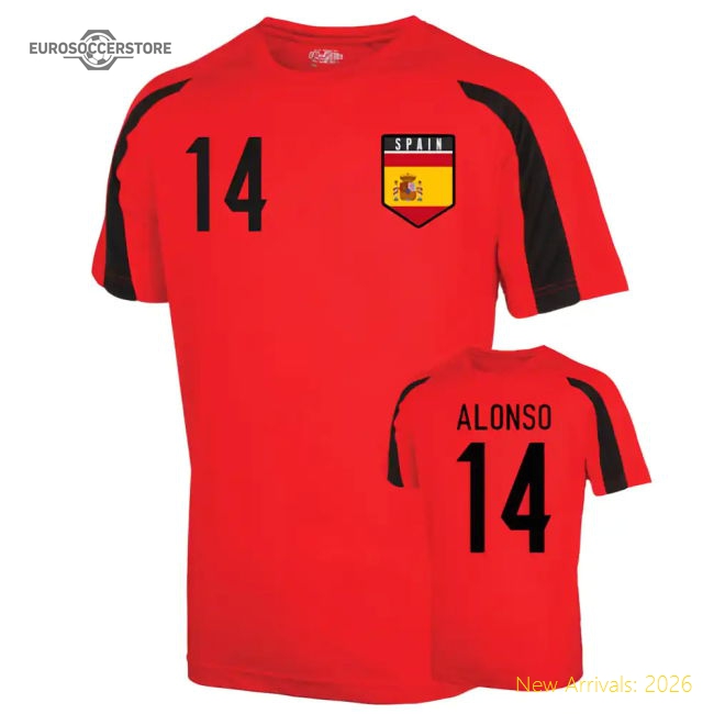 Spain Sports Training Jersey (alonso 14) - Kids-Vantage Point Soccer