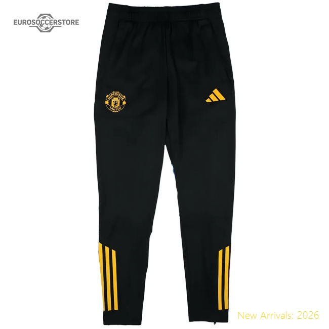 2025-2026 Man Utd EU Training Pants (Black) - Kids-Vantage Point Soccer