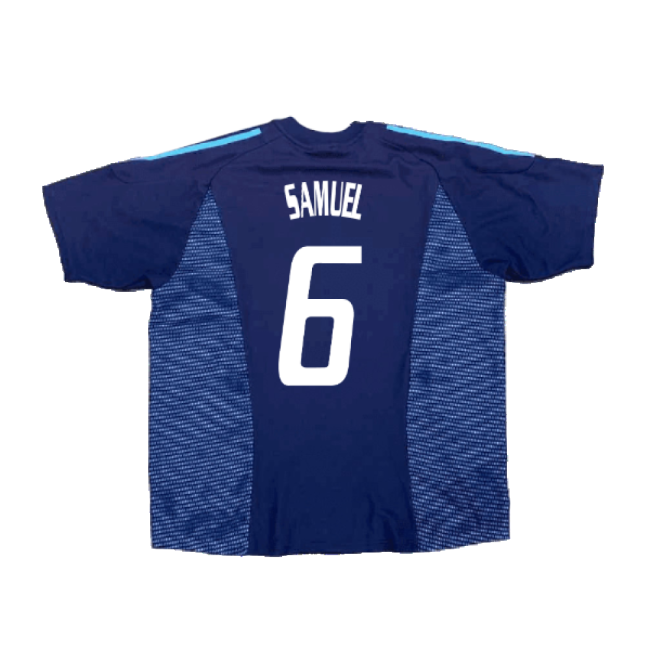 Argentina 2002-04 Away Shirt ((Excellent) XL) (Samuel 6)-Vantage Point Soccer