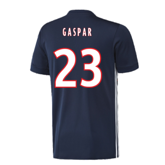 Lyon 2017-18 Away Shirt ((Excellent) L) (Gaspar 23)-Vantage Point Soccer