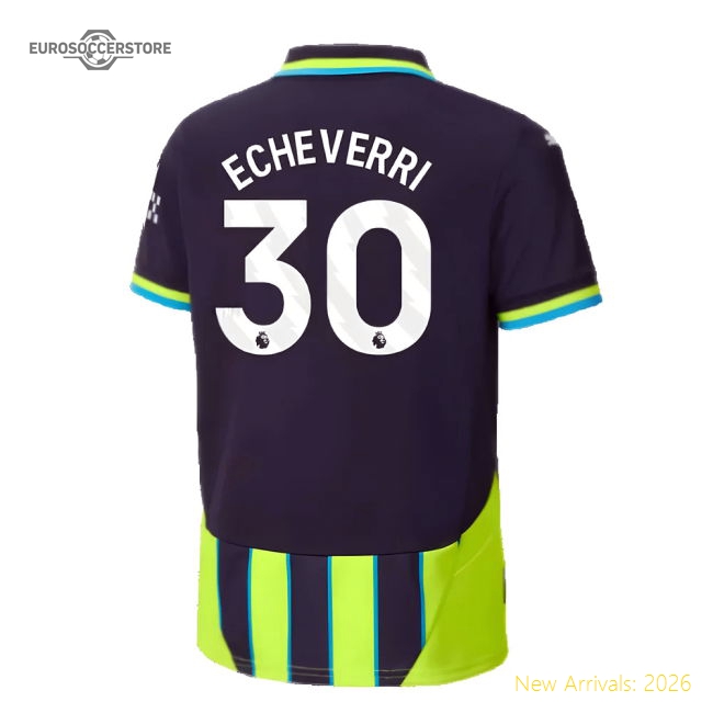 2024-2025 Man City Away Shirt (Kids) (Echeverri 30)-Vantage Point Soccer
