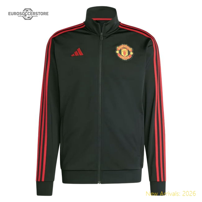 2025-2026 Man Utd DNA Track Top (Black)-Vantage Point Soccer