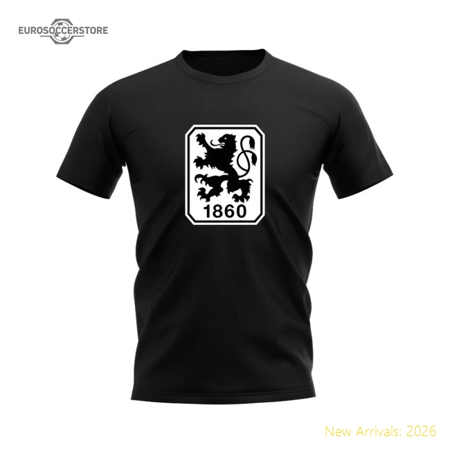 1860 Munich Badge T-shirt (Black)-Vantage Point Soccer