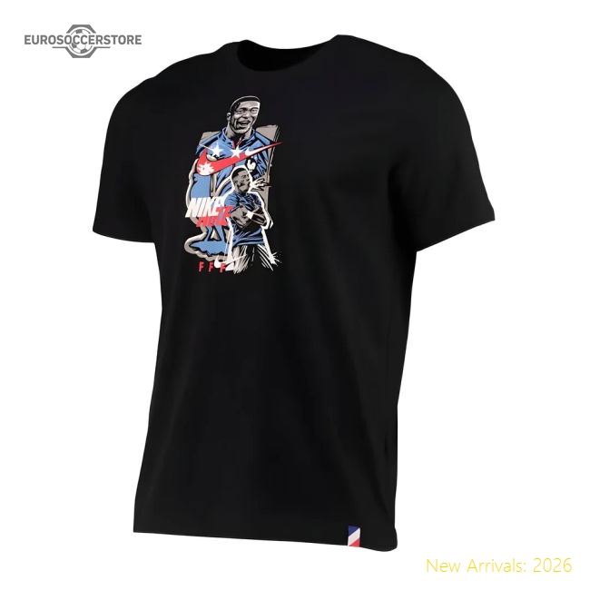 2022-2023 France Mbappe Player Tee (Black)-Vantage Point Soccer