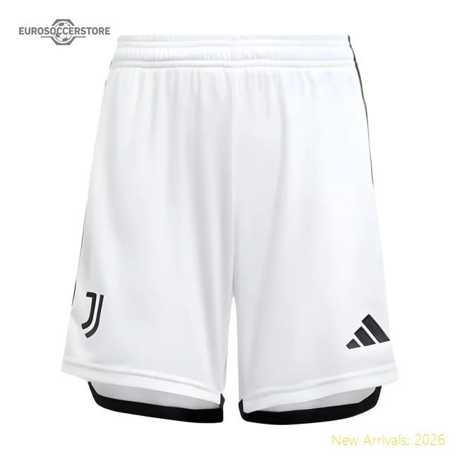2023-2024 Juventus Away Shorts (White) - Kids-Vantage Point Soccer