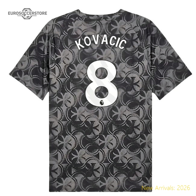 2025-2026 Man City Warm Up Jersey (Black) (Kovacic 8)-Vantage Point Soccer