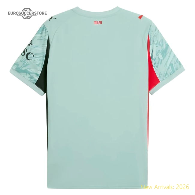 2025-2026 AC Milan Home Goalkeeper Shirt (Modern Mint)-Vantage Point Soccer