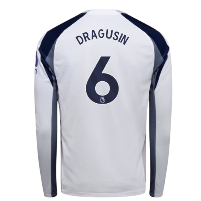 2025-2026 Tottenham Long Sleeve Home Shirt (Dragusin 6)-Vantage Point Soccer