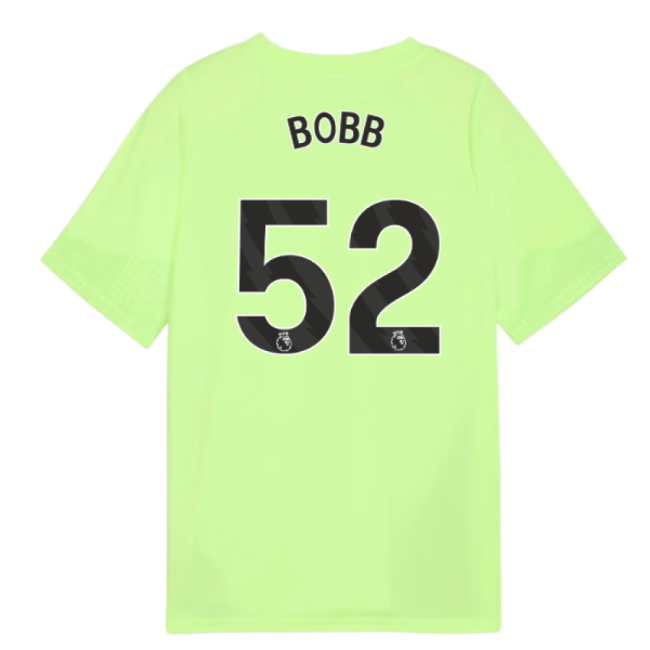 2025-2026 Man City Training Jersey (Fizzy Apple) - Kids (Bobb 52)-Vantage Point Soccer