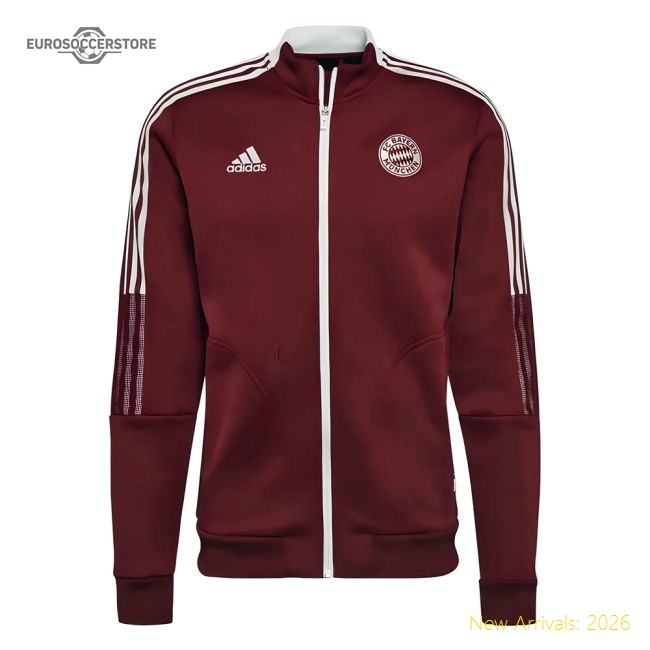 2021-2022 Bayern Munich Anthem Jacket (Red)-Vantage Point Soccer