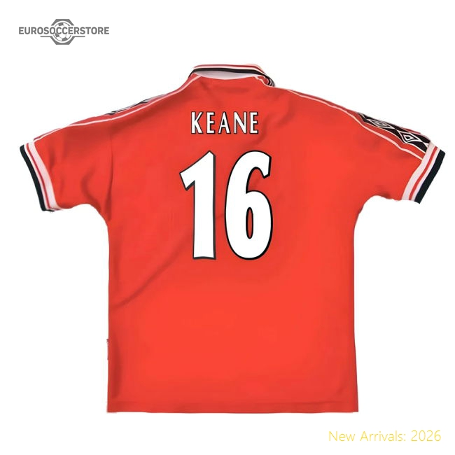 Manchester United 1998-2000 Home Shirt (XXL) (Excellent) (Keane 16)-Vantage Point Soccer
