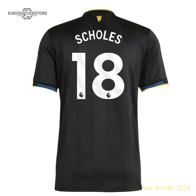 2025-2026 Man Utd Authentic Third Shirt (Scholes 18)-Vantage Point Soccer